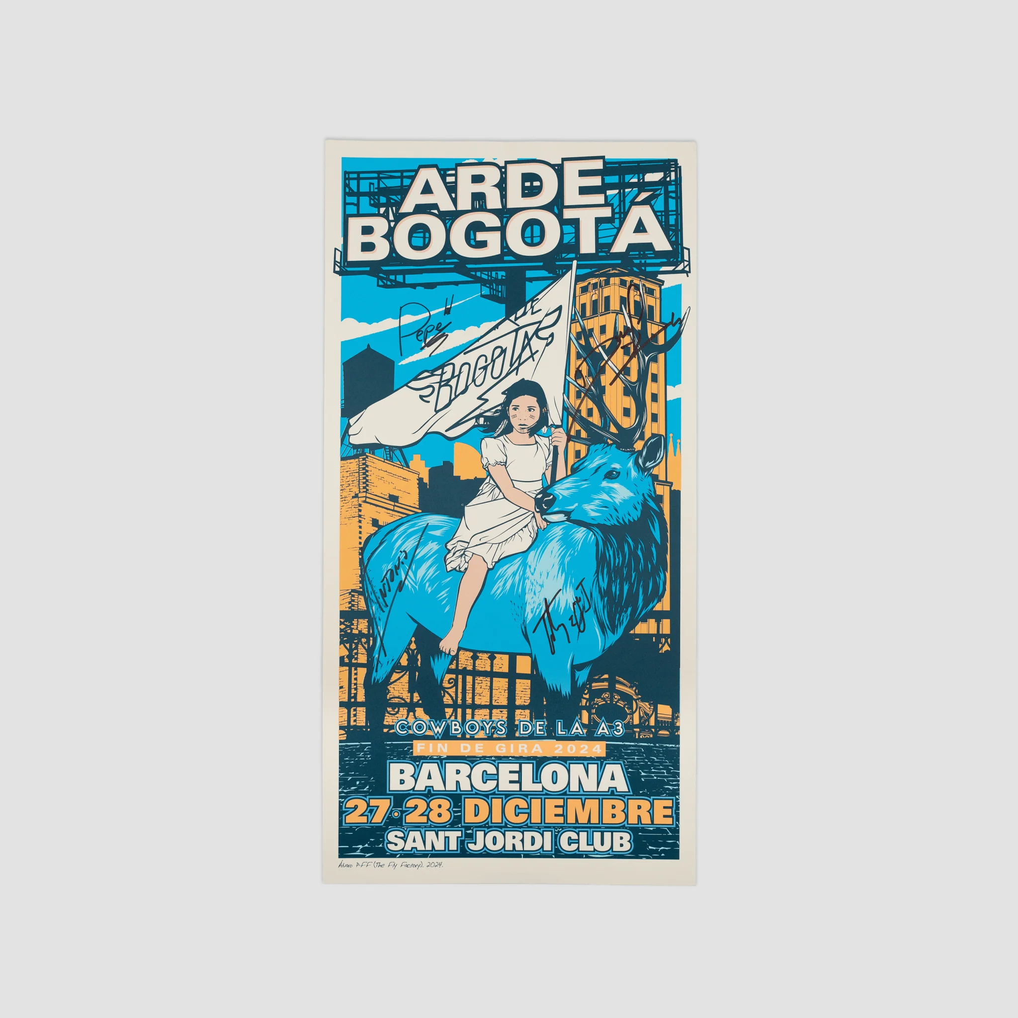 Pack 3 Carteles Firmados "Arde Bogotá Fin de Gira 2024"