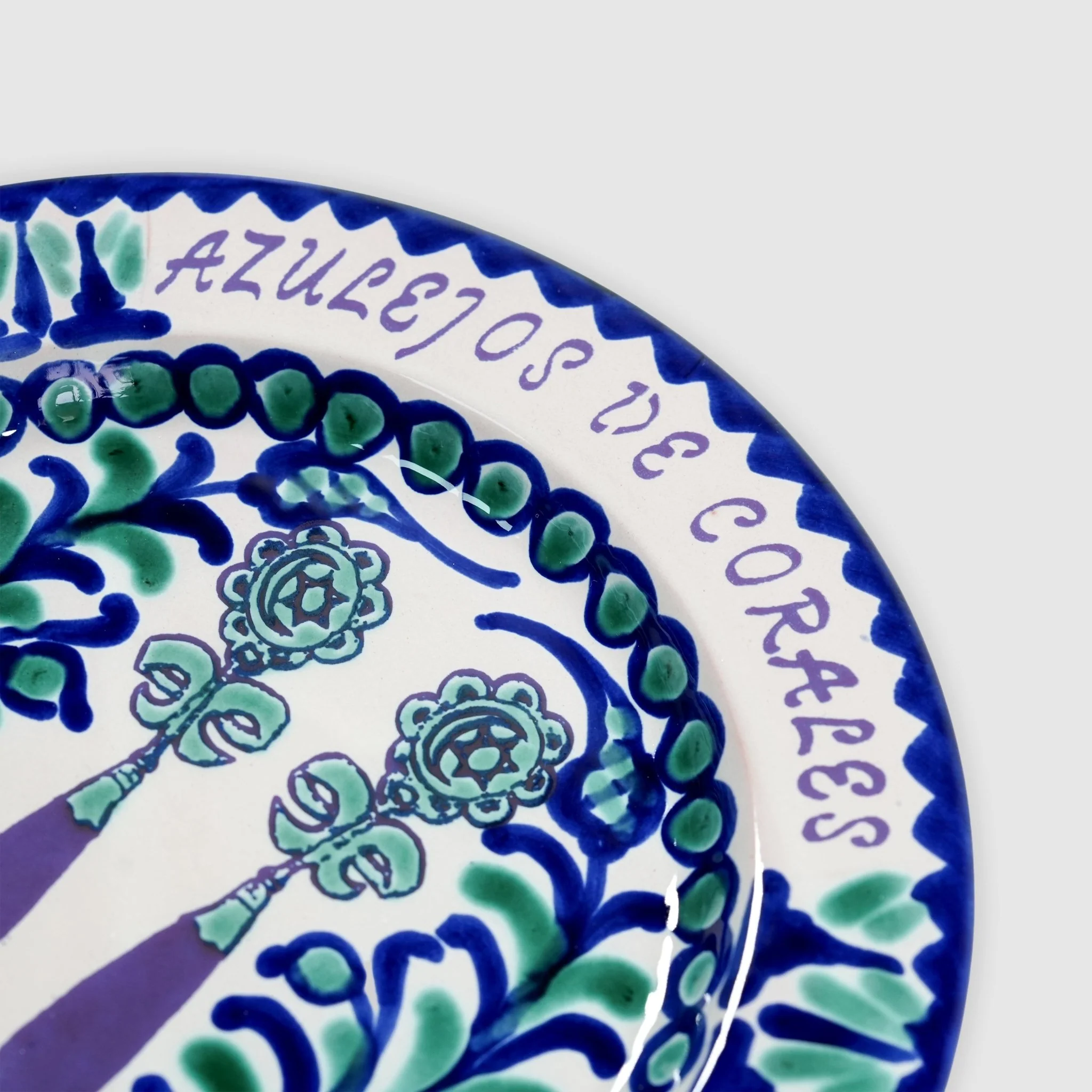 Plato de Cerámica Azulejos de Corales - Image 2