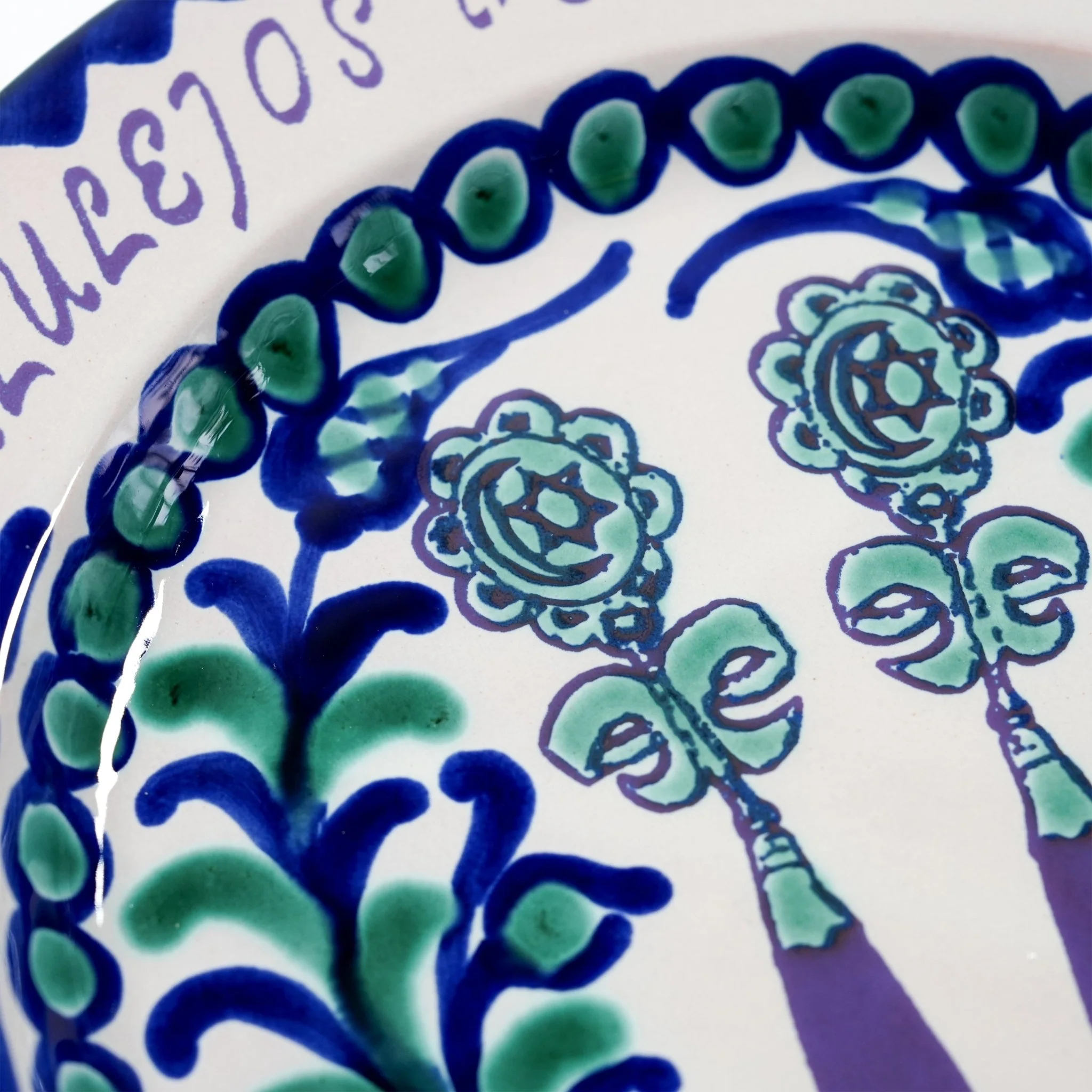 Plato de Cerámica Azulejos de Corales - Image 3