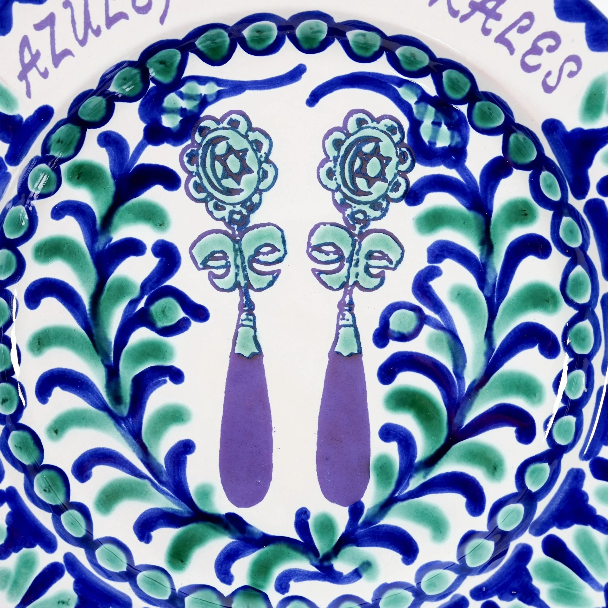 Plato de Cerámica Azulejos de Corales - Image 4