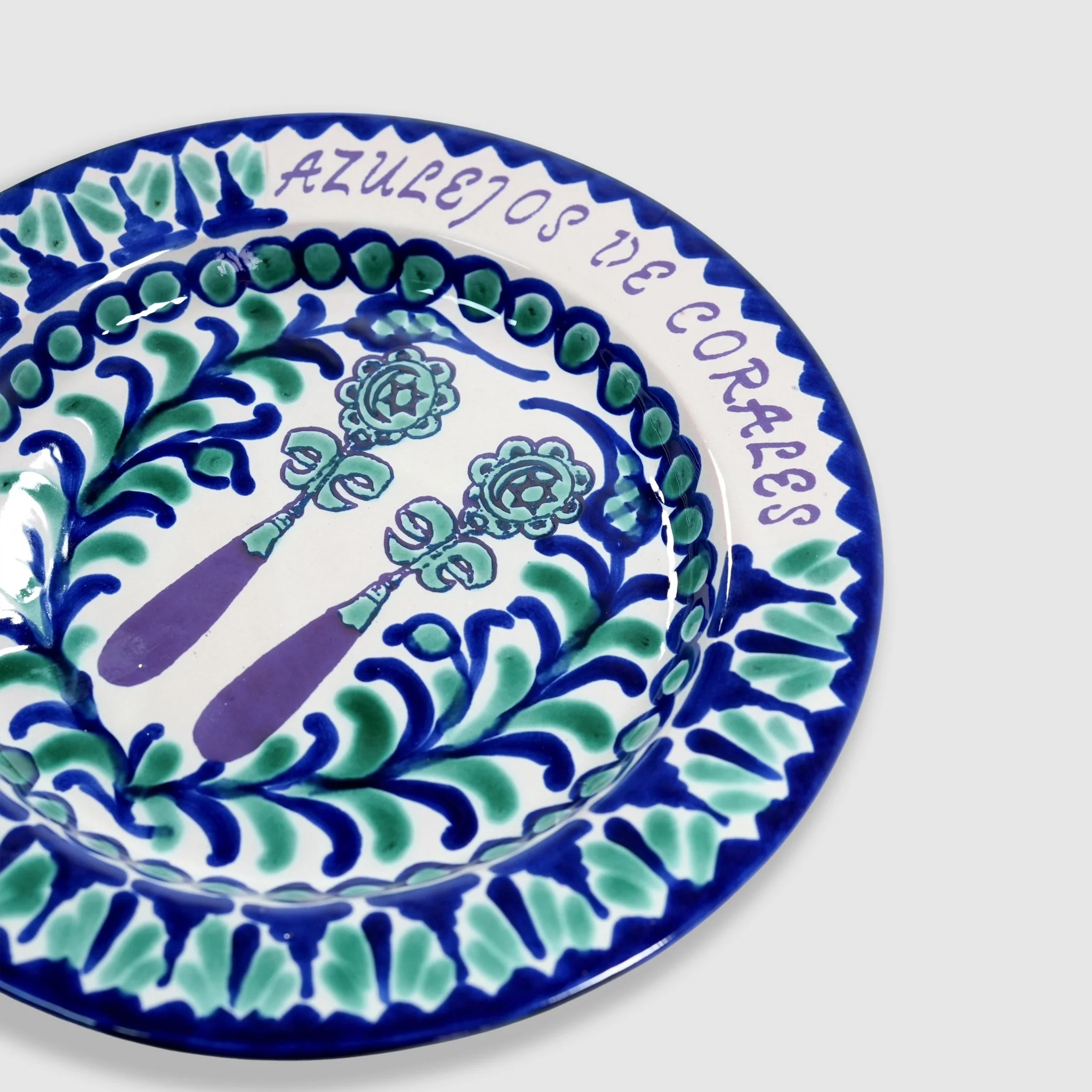 Plato de Cerámica Azulejos de Corales - Image 5